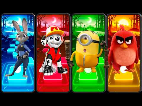 Zootopia 🆚 Paw Patrol 🆚 Minions 🆚 Angry Birds 🎶 Tiles Hop EDM Rush