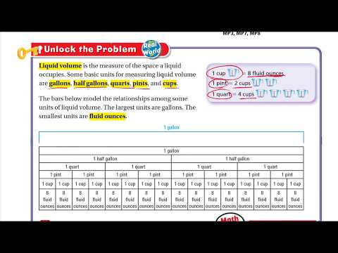 Go Math 4th grade Lesson 12.4 Customary Units of...