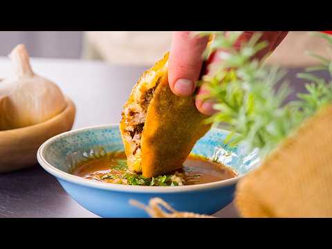 Tacos de birria estilo Tijuana: con queso y consomé 🔥 🌮