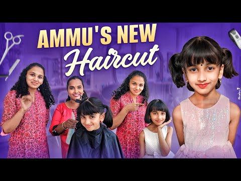 Ammu Hair Cut || Hairstyle  || V5Familyshow  @v5familyshow