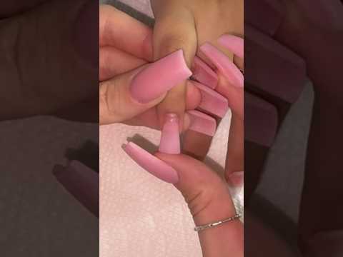 My first attempt at duck nails😭 tbh I AM OBSESSED. #summernails #nailtech