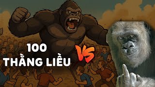 100 men và khỉ đột | Giải thích meme