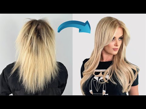 Transformación Extrema: Cabello Dañado a Rubio Perfecto