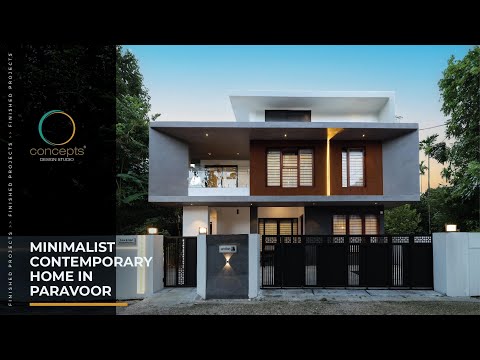 Minimalist Contemporary Home in Paravoor | Concept Design Studio