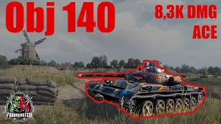 WOT Gameplay | Obj 140 - 8,3K DMG + ACE #wot #farming