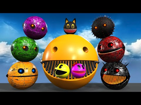 Pacman vs Monsters vs Robot Pacman vs Cartoon Cat Pac