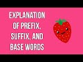 Exploring Prefixes, Suffixes, and Base Words