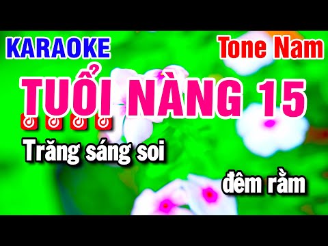 Karaoke Tuổi Nàng 15 Nhạc Sống Tone Nam | Beat Huỳnh Anh