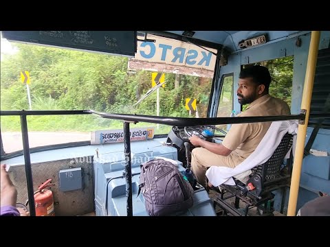 KSRTC Ashok Leyland Bus extremely Skilled driving in risky Hairpin Bend ghat😲hat's off to the driver