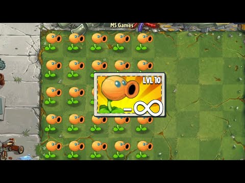 PvZ 2 Challenge - 25 Plants Level Max Speed Up Vs 100 Amberhead Zombies - Who will win?