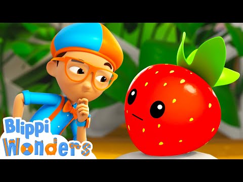 Is this a talking Strawberry?! | Blippi Wonders | Cartoons for Kids - Explore With Me!