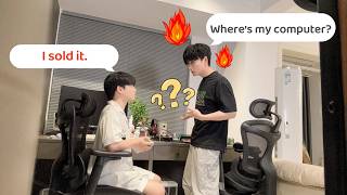Testing My Boyfriend's Patience🔥💢He Almost Broke Up With Me (I Sold His Computer) [Gay Couple BL]