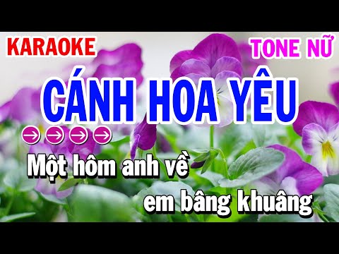 Cánh Hoa Yêu Karaoke Nhạc Sống Tone Nữ ( Beat Hay 2023 ) Huỳnh Lê