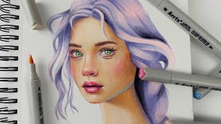 Trying out Arrtx Alcohol Markers set - Swatching Coloring Thoughts and First Impression