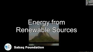 Energy from Renewable Sources