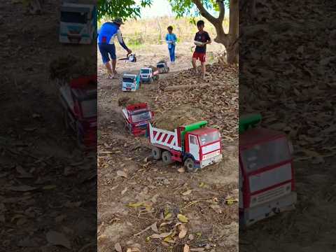 Ultimate RC Dump Truck Convoy! Heavy Haul Mission Begins #shortvideo #automobile #rctoys #rc