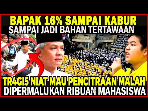 TRAG1S ! GANJAR PDIP SAMPAI KABUR KARENA DITERTAWAAN RIBUAN MAHASISWA !4Z4B F1TN4H PRABOWO JOKOWI