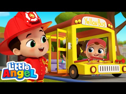 Wheels on the Bus + Firefighter Heroes to the Rescue | Best Cars & Truck Videos for Kids