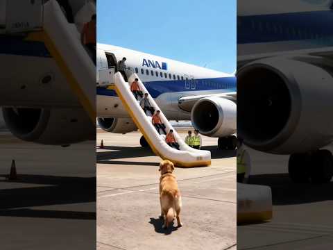 Golden retriever saves passengers from plane explosion #goldenretriever #rescue #plane