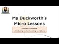 Embedding Quotations in Writing