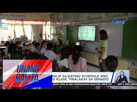 Panukalang Ibalik Sa Dating Schedule Ang Pagbubukas Ng Klase Tinalakay