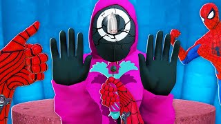 SPIDERMAN CHEATS in NEW Squid Game Season (Bonelab VR Mods)