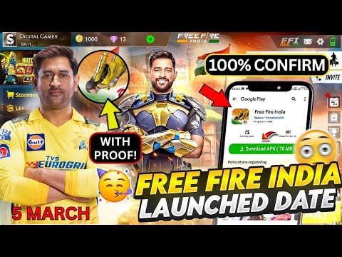 🥳 Free Fire India Launch Date 😱 Free Fire India Release Date 🤯 Free Fire India Kab Aayega