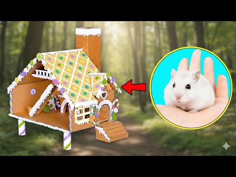 🏠 ¡Casa de Jengibre para Hámsters! DIY Cartón Súper Divertido 🐹