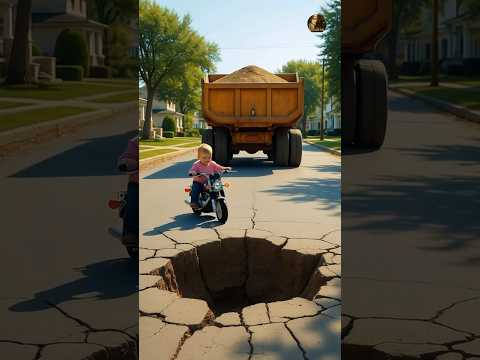 Hero Dog Save A Biker Baby From Sandy Hole!