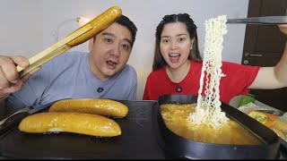 VIRAL UNCLE BOSS CHEESE SAUSAGE | MUKBANG PHILIPPINES | NAOMI PENA