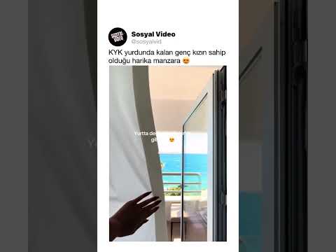 KYK yurdunda kalan genç kızın sahip olduğu harika manzara 😍