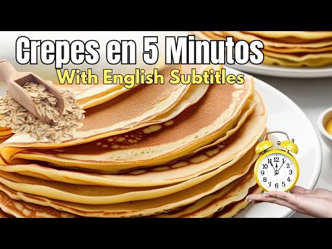 Crepes Saludables en 5 Minutos 🥞✨ (With English Subtitles)