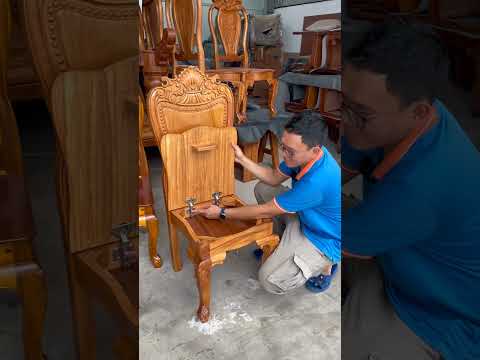 Chair with a hidden compartment #ngocsyh #furniture #woodworking #diy #hiddengold #ghehocan #asmr