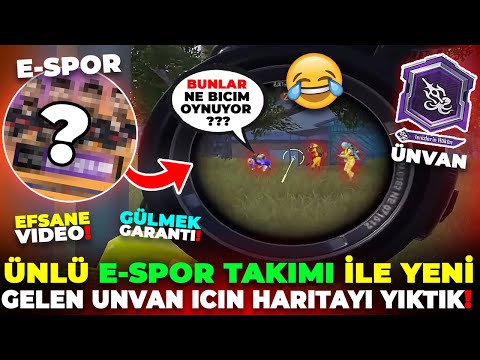 ÜNLÜ E-SPOR TAKIMI İLE YENİ GELEN ÜNVAN İÇİN HARİTAYI YIKTIK! 🤣 | PUBG MOBILE