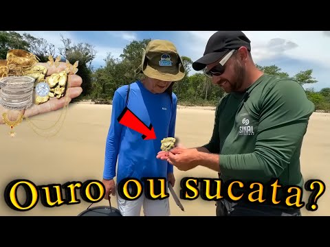 joias com detector de metais resgatados na praia do ouro!