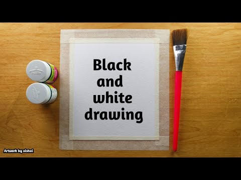 Black and White Painting/Drawing Easy For Beginners / Easy Painting Ideas / Artwork by Vishal