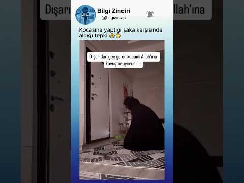 Kocasına Yaptığı Şakaya Verilen Tepki 😂😳