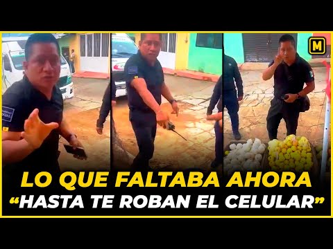 Policía ROBA teléfono celular y es captado en video