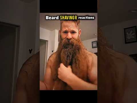 A little girl's reaction to her father shaving his beard