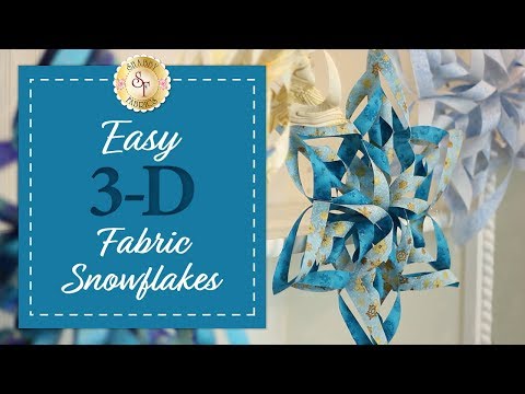 Easy 3D Fabric Snowflakes | with Jennifer Bosworth of...
