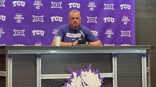 TCU HC Sonny Dykes discusses battle at linebacker