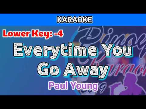 Everytime You Go Away by Paul Young (Karaoke : Lower Key : -4)