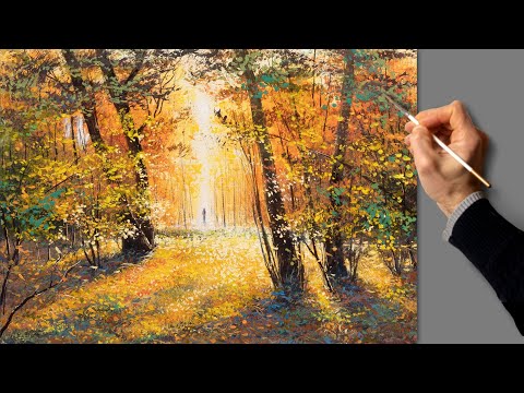 👍 Acrylic Painting - Lovely Autumn / Easy Art / Drawing Tutorials / Landscape / Satisfying Relaxing