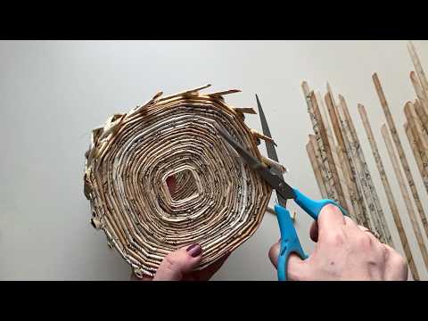 Easy Recycled Paper Woven Basket | Simple DIY Idea