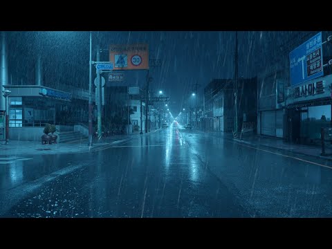 [4K. Rain Walk] Rain Sounds for Sleep Meditation. 잠못이루는 밤을 달래주는 빗소리 자장가.