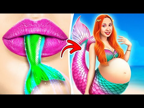 WOW! Makeover for Pregnant Mermaid🤰🧜‍♀️ *Tiny Gadgets for Tiny Babies*