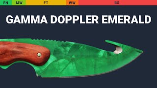 Gut Knife Gamma Doppler Emerald Wear Preview Gut Knife Gamma Doppler Emerald Wear Preview