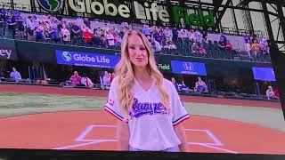 Texas Rangers vs Minnesota Twins national anthem 6/15/26 Leila Cassidy