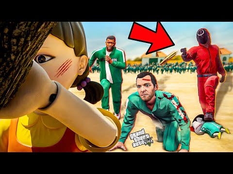 Franklin And Shinchan Playing SQUID GAME And Shinchan ELIMINATED In GTA V