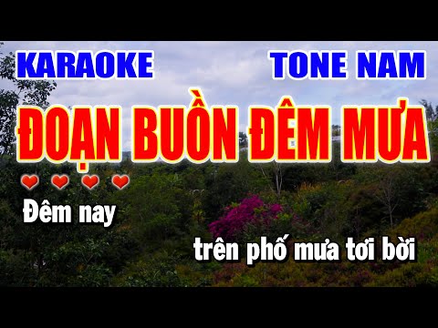 Đoạn Buồn Đêm Mưa Karaoke Tone Nam Nhạc Sống Beat Chuẩn